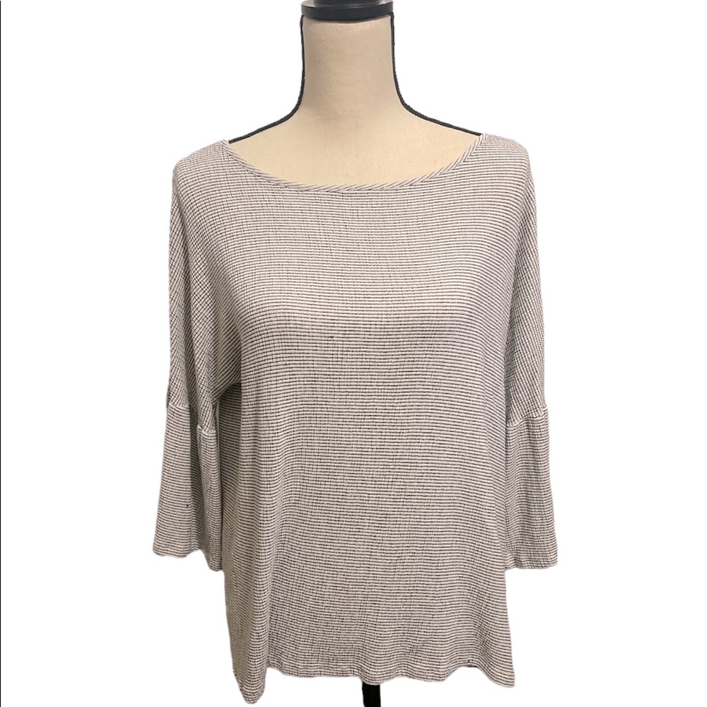 Lauren Conrad Black & White Mid Sleeve Blouse